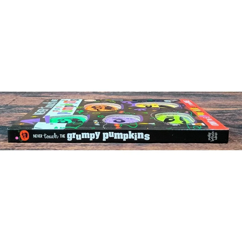 Never Touch the Grumpy Pumpkins Board Book Halloween Sensory Counting Toddler‎